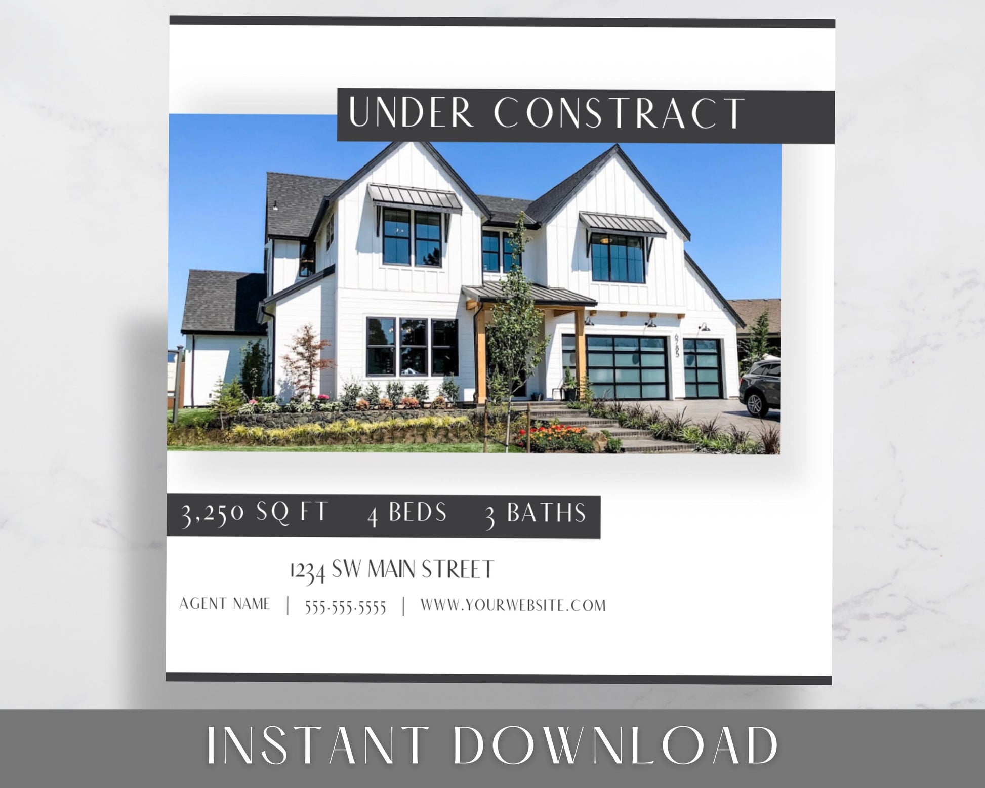 Real Estate Facebook and Instagram Frames - Just Listed , Sold, Open House, Under Contract Posts - Social Media Real Estate Marketing for Realtors, Agents - Instant Download