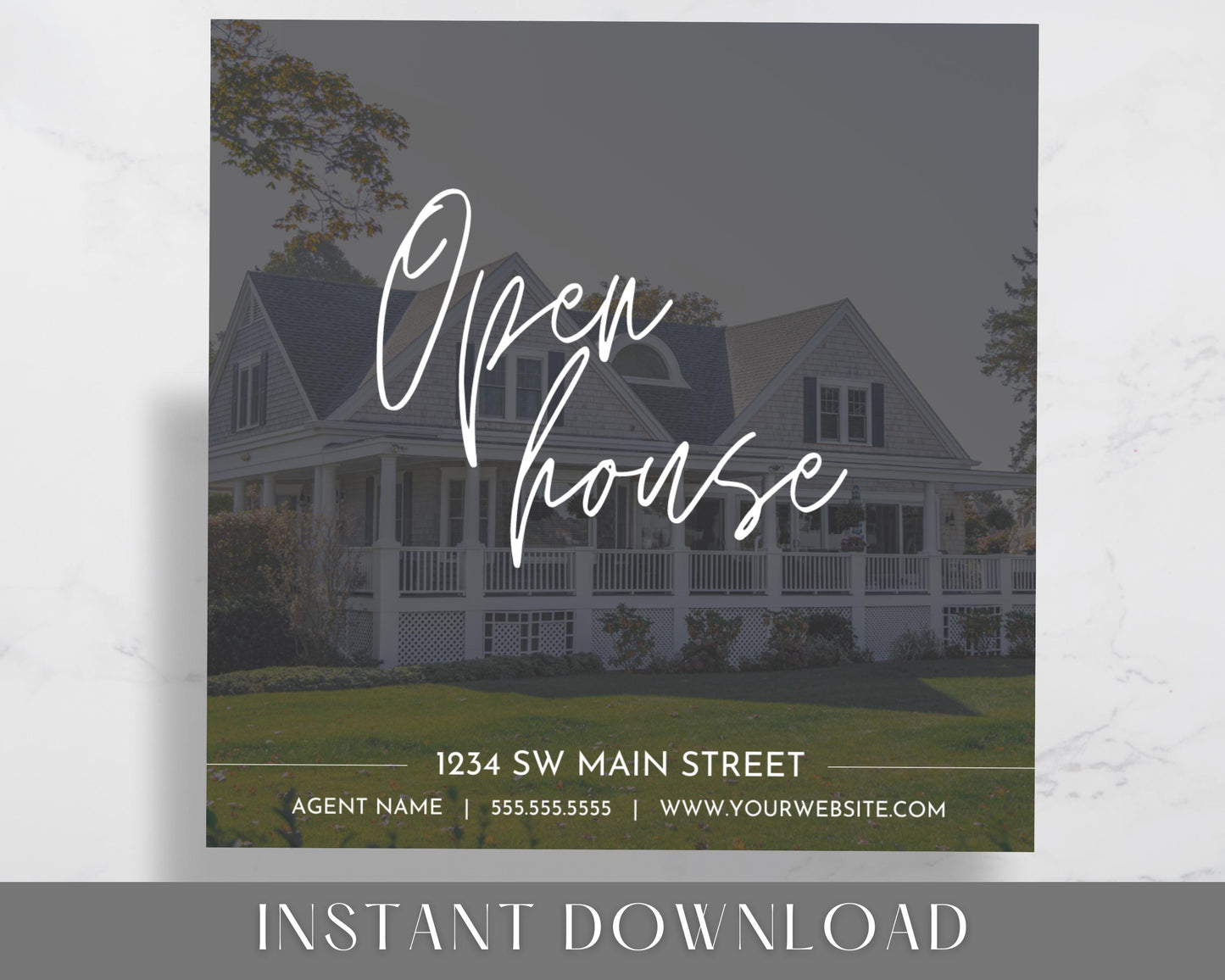 Real Estate Facebook and Instagram Frames - Open House Posts - Social Media Real Estate Marketing for Realtors, Agents - Instant Download
