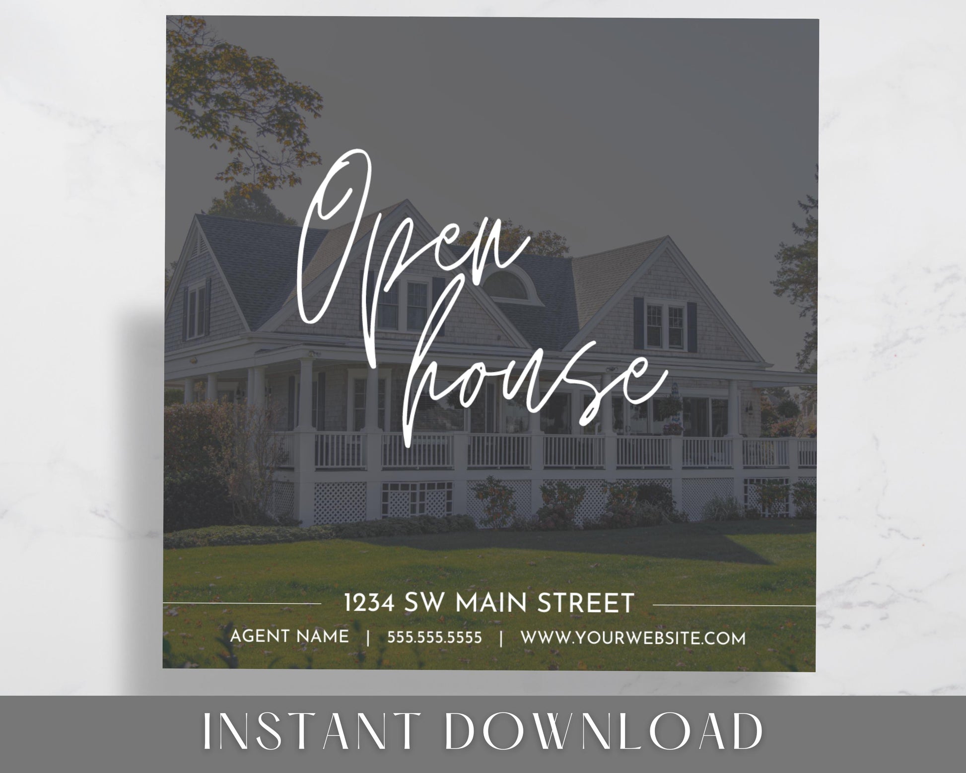 Real Estate Facebook and Instagram Frames - Open House Posts - Social Media Real Estate Marketing for Realtors, Agents - Instant Download