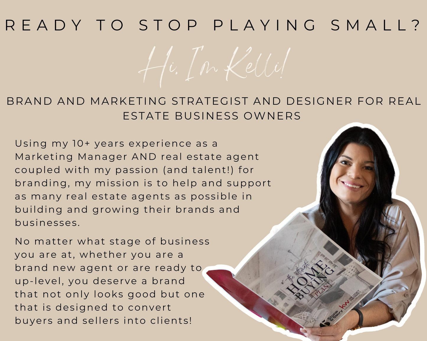 Hello, I am Kelli. The owner of Elevated Agent and your Real Estate Templates designer helping you elevate your real estate business.