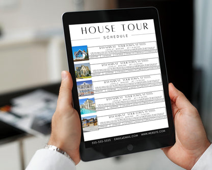 Real Estate Home Tour Schedule