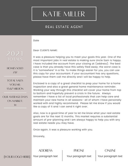 Real Estate New Year Letter