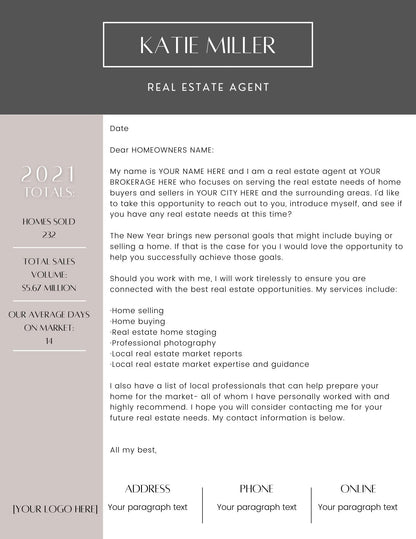 Real Estate New Year Letter