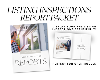 Listing Inspection Report Packet Template - Peaceful Design Style