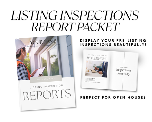 Listing Inspection Report Packet Template - Peaceful Design Style