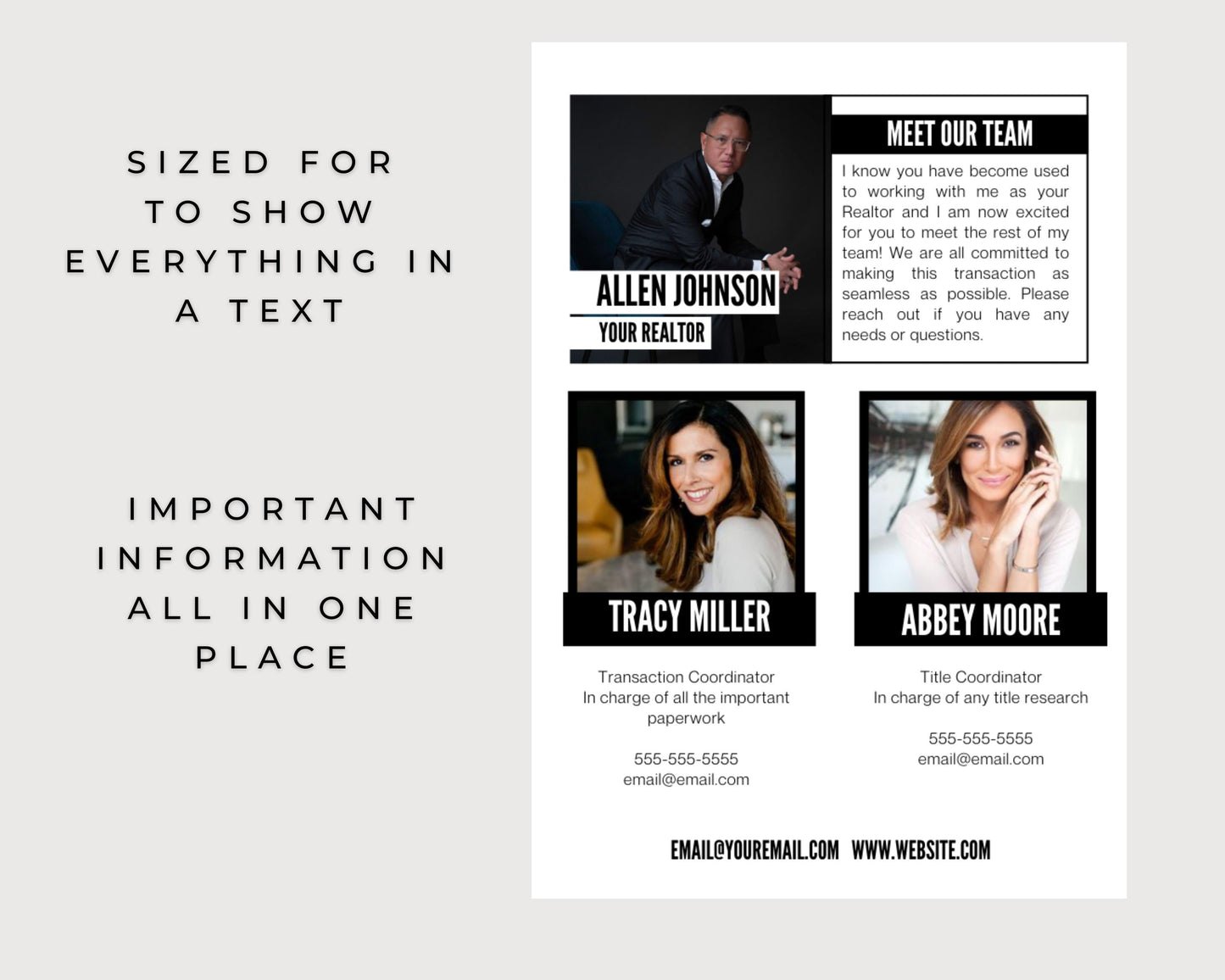 Under Contract Text Message Template - Contrast