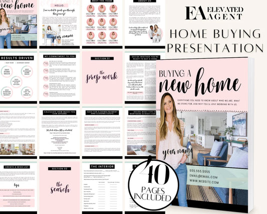 Buyer Presentation Real Estate Template for Buyer Packet Pink Real Estate Template for Buyers Real Estate Marketing Buyer Guide Real Estate Buyer Handbook Playful Brand