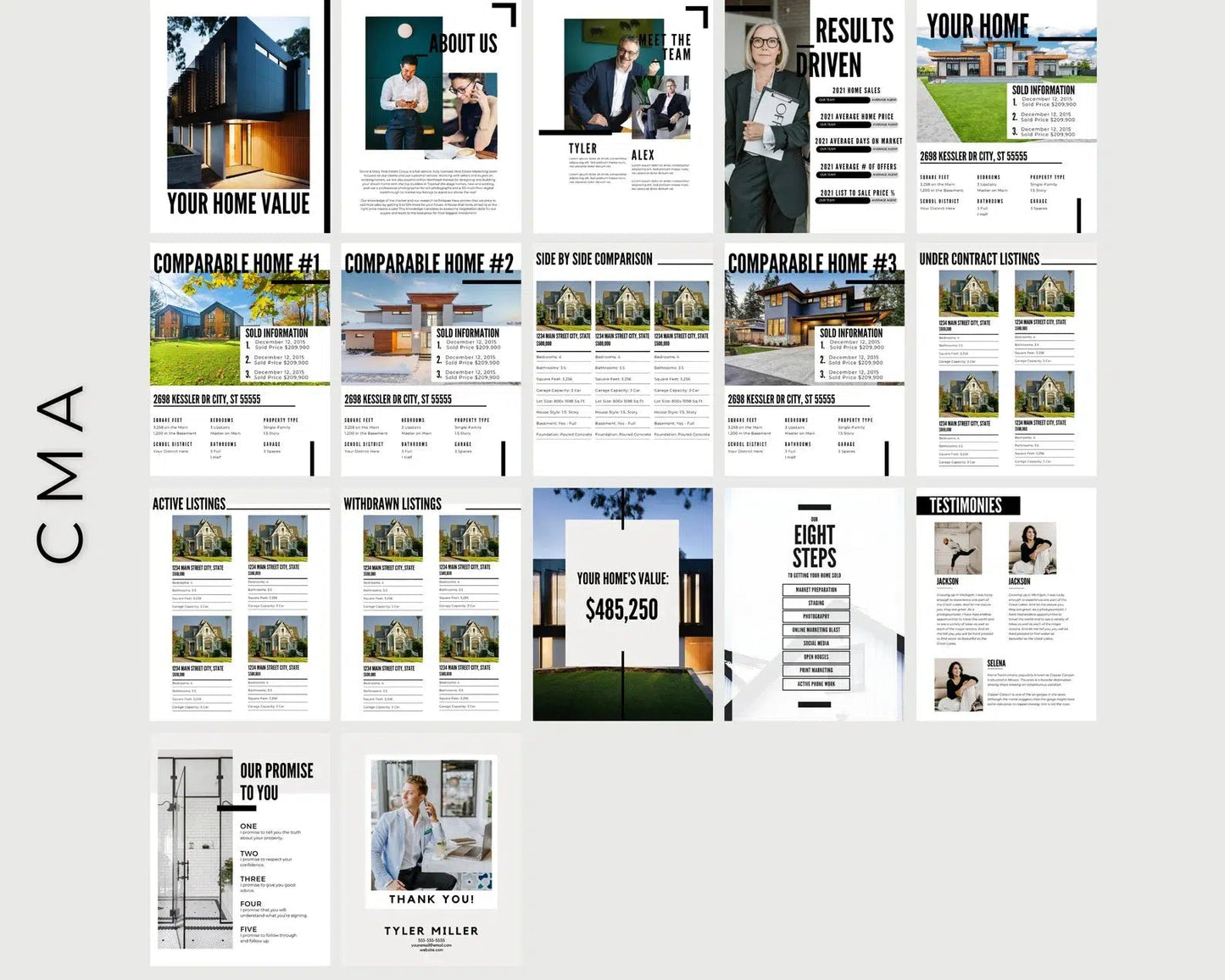 Listing presentation, real estate marketing, realtor marketing, real estate marketing templates, seller packet, real estate listing marketing templates 