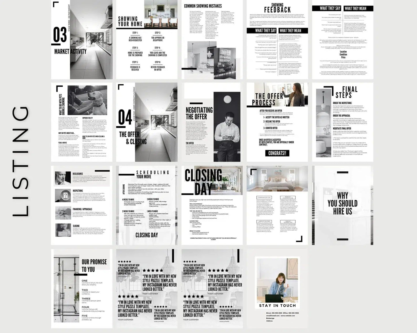 Listing presentation, real estate marketing, realtor marketing, real estate marketing templates, seller packet, real estate listing marketing templates 