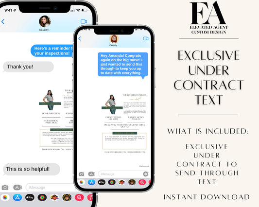 Under Contract Text Message Template - Exclusive Design Style