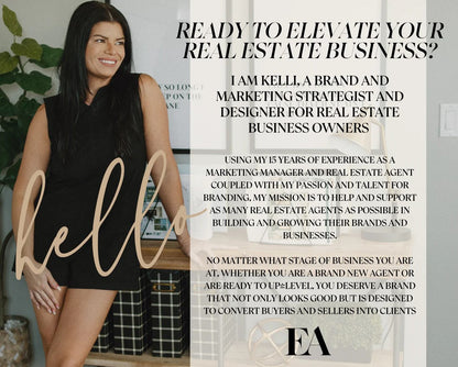 Hello, I am Kelli. The owner of Elevated Agent and your Real Estate Templates designer helping you elevate your real estate business.